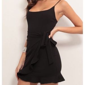 Black wrap dress